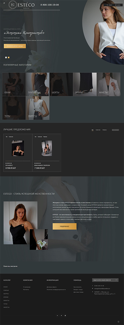 Дизайн макет проекта: Создание интернет-магазинаESTEGOBRAND - портфолио BREVIS - рис. 2